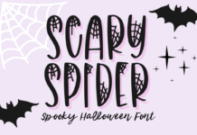 Scary Spider Font Poster 1