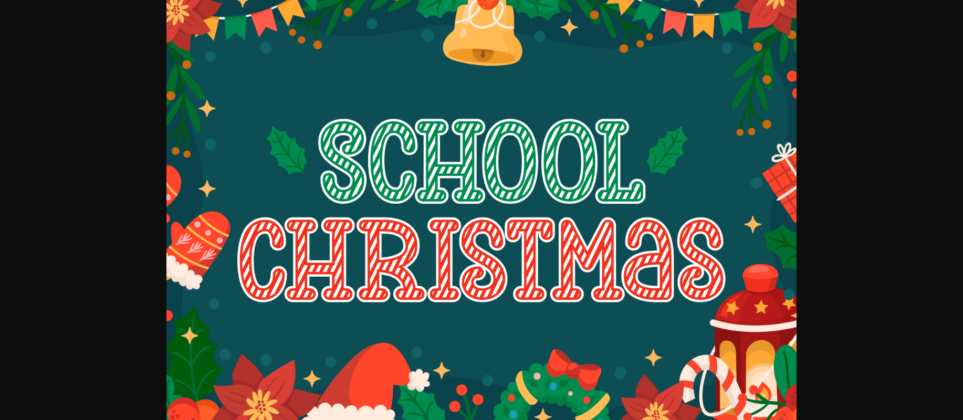 School Christmas Font Poster 3