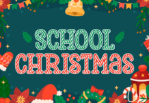 School Christmas Font Poster 1
