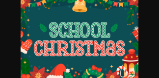 School Christmas Font Poster 1