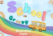 School Groovy Font Poster 1