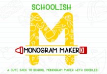 Schoolish Monogram Maker Font Poster 1