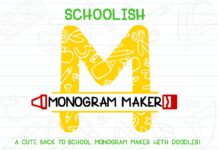 Schoolish Monogram Maker Font Poster 1