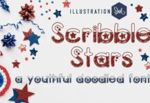 Scribble Stars Font Poster 1