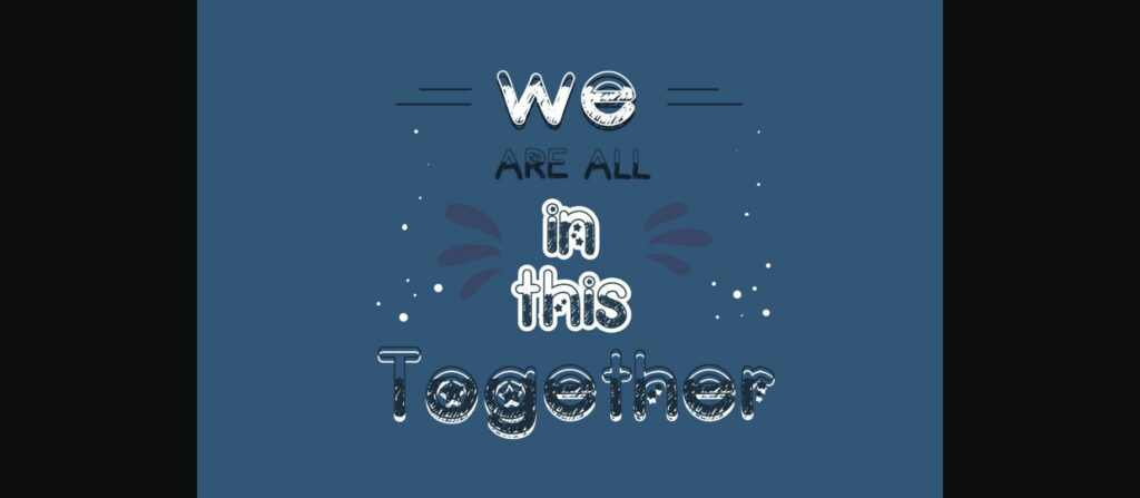 Scribble Stars Font Poster 4