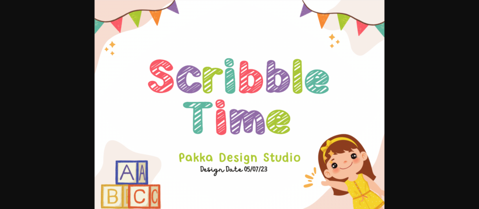 Scribble Time Font Poster 3