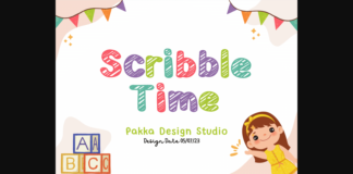Scribble Time Font Poster 1