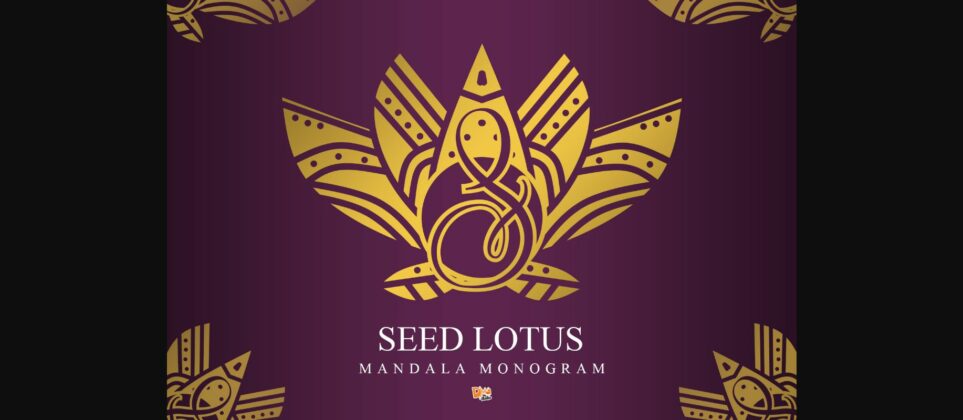 Seed Lotus Mandala Font Poster 3