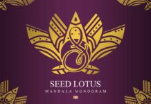 Seed Lotus Mandala Font Poster 1