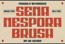 Sena Nespora Brush Font Poster 1