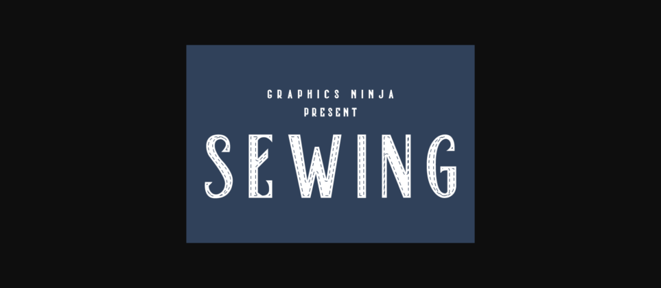 Sewing Font Poster 3