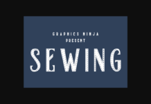 Sewing Font Poster 1