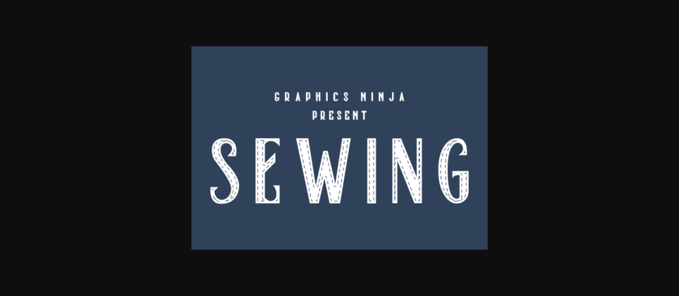 Sewing Font Poster 1