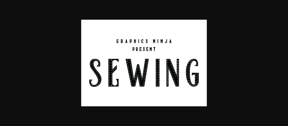 Sewing Font Poster 4