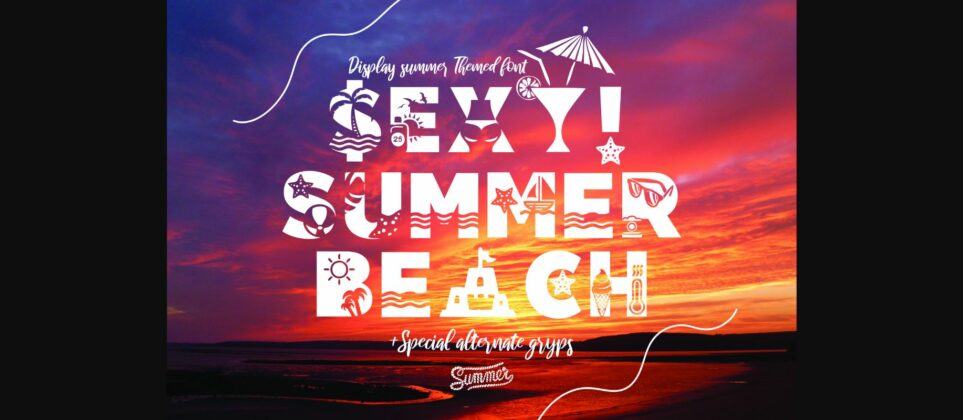 Sexy Summer Beach Font Poster 3