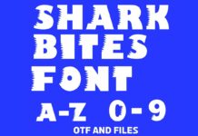 Shark Bites Font Poster 1