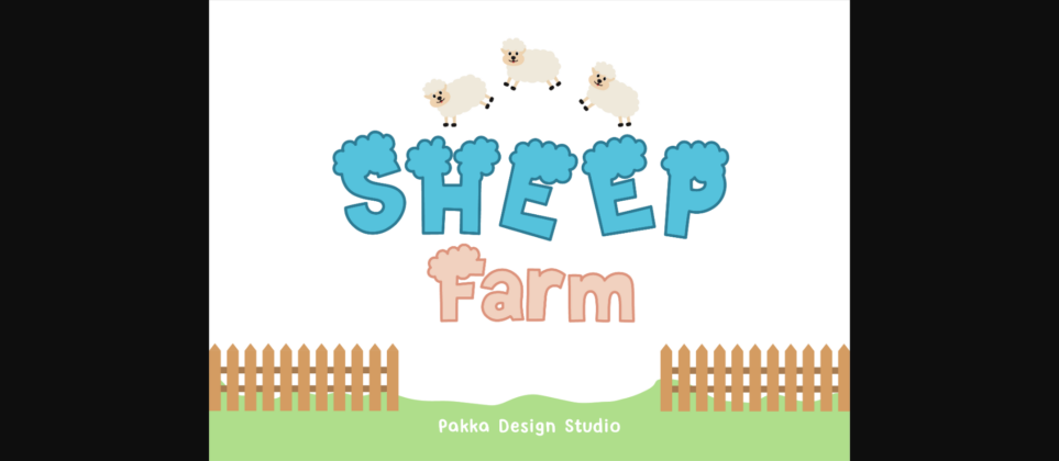 Sheep Farm Font Poster 3