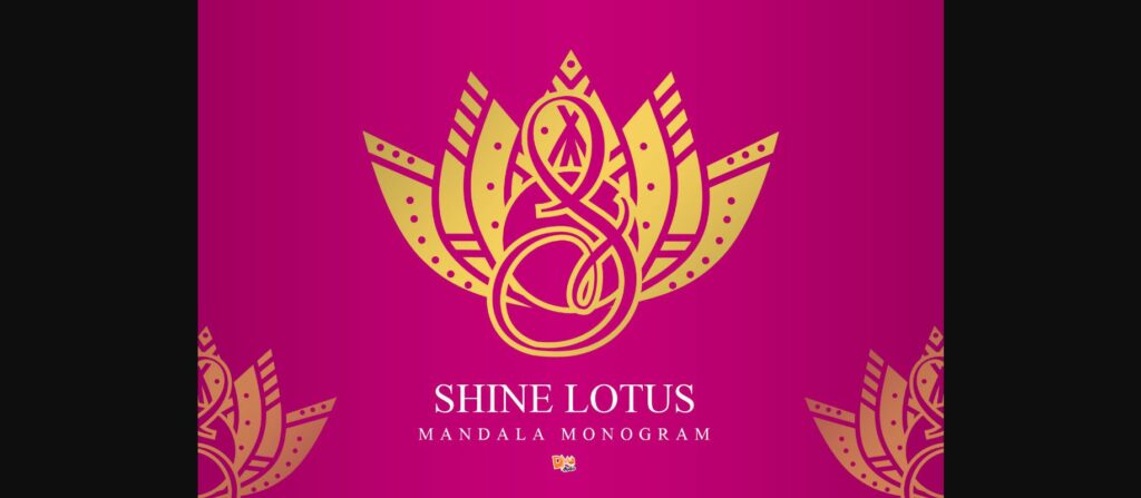 Shine Lotus Mandala Font Poster 3