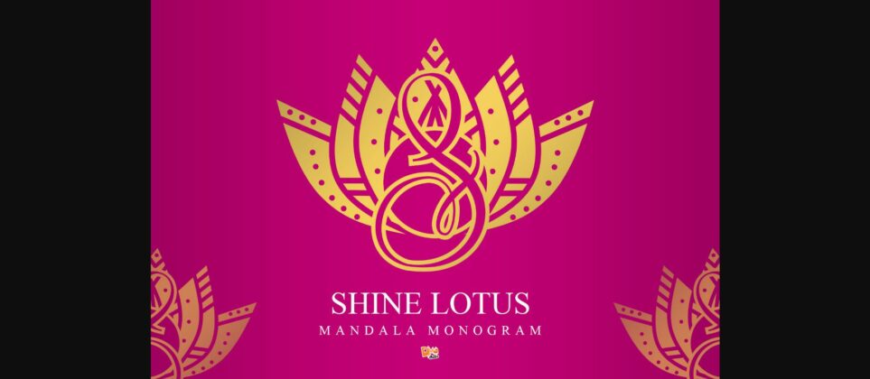 Shine Lotus Mandala Font Poster 3