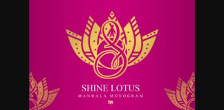 Shine Lotus Mandala Font Poster 1