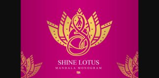 Shine Lotus Mandala Font Poster 1
