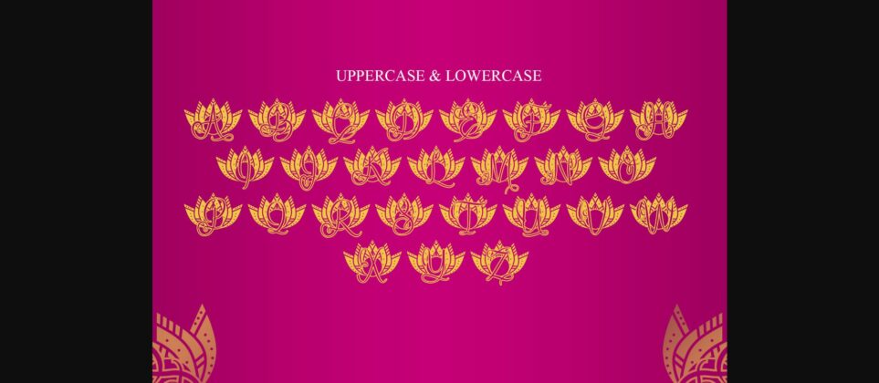 Shine Lotus Mandala Font Poster 8
