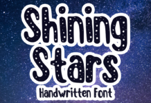 Shining Stars Font Poster 1