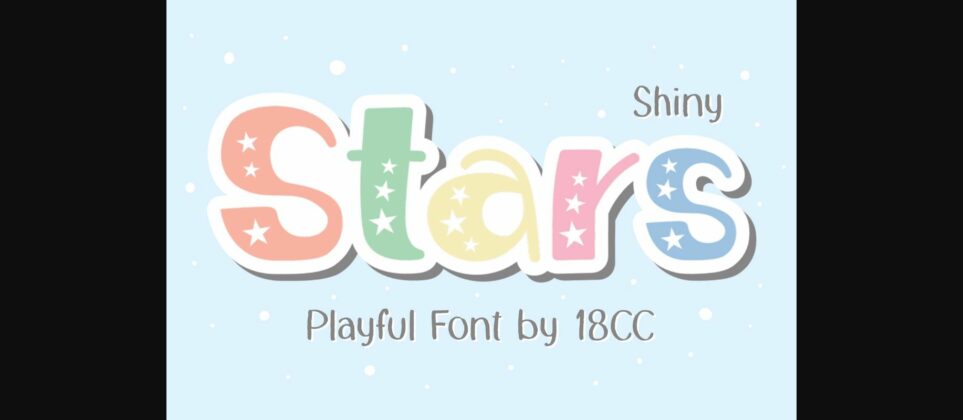 Shiny Stars Font Poster 3