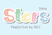 Shiny Stars Font Poster 1