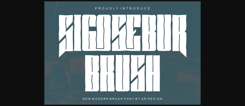 Sigosebur Brush Font Poster 3