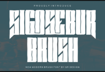 Sigosebur Brush Font Poster 1