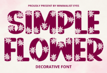 Simple Flower Font Poster 1
