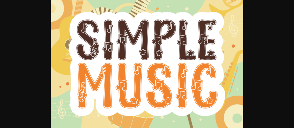 Simple Music Font Poster 3