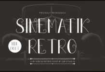 Sinematik Retro Font Poster 1