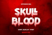 Skull Blood Font Poster 1