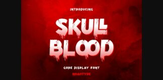 Skull Blood Font Poster 1