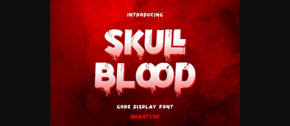 Skull Blood Font Poster 1