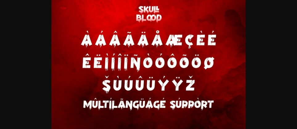 Skull Blood Font Poster 8