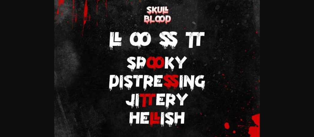 Skull Blood Font Poster 10