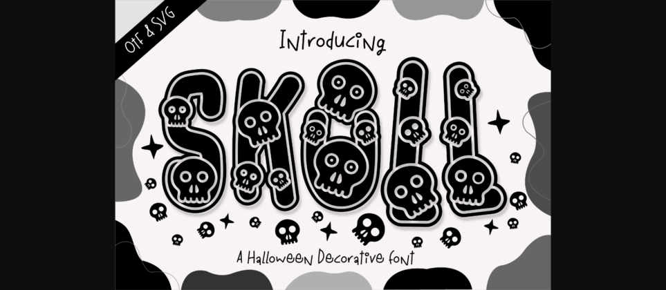 Skull Font Poster 3