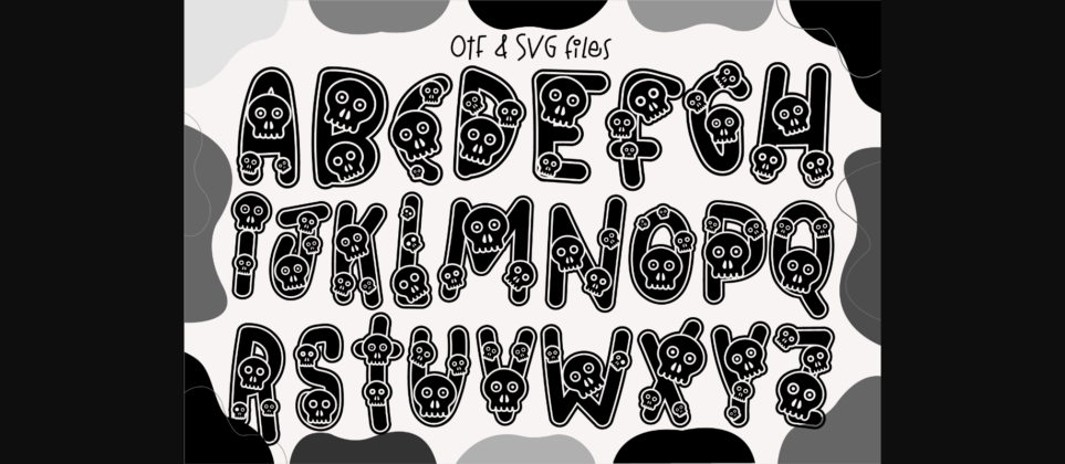 Skull Font Poster 4