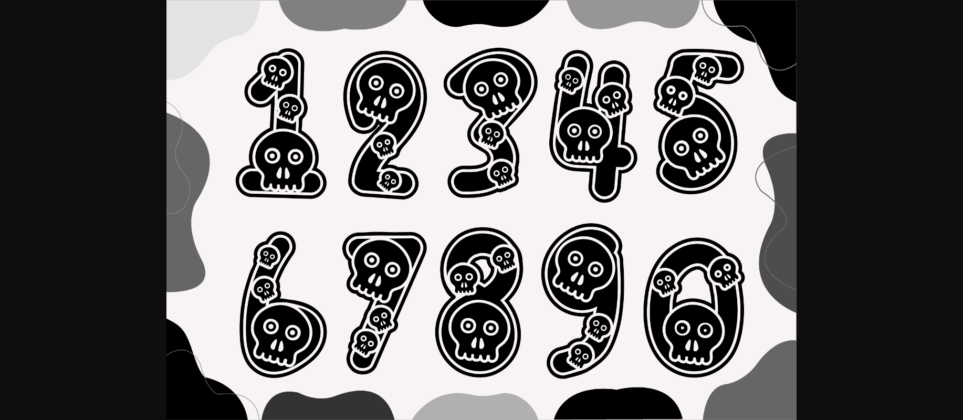 Skull Font Poster 5