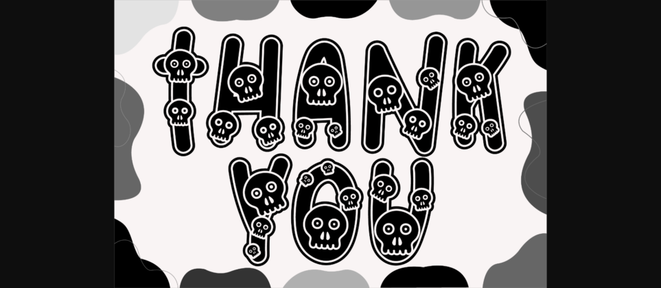 Skull Font Poster 7