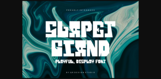 Slapet Giand Font Poster 1