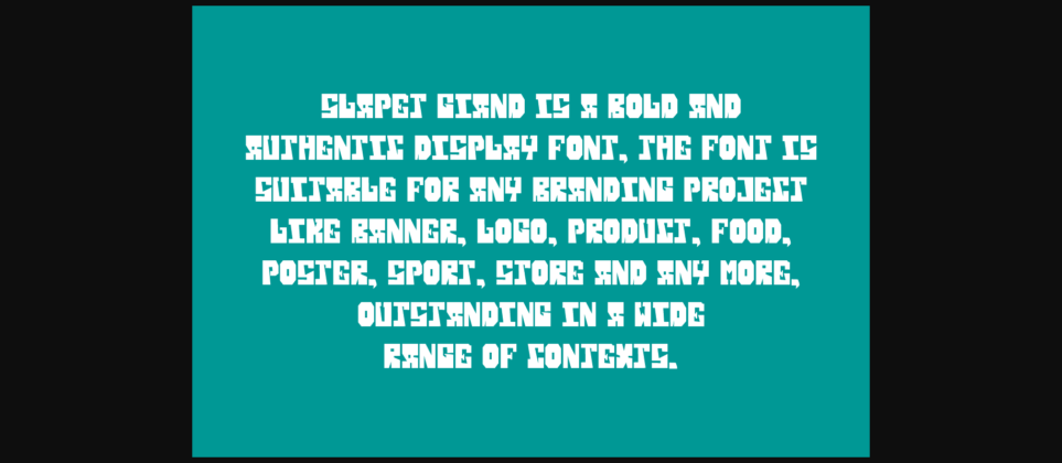 Slapet Giand Font Poster 7