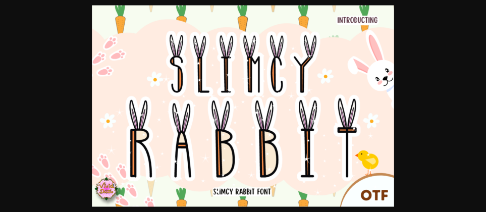 Slimcy Rabbit Font Poster 3