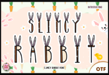 Slimcy Rabbit Font Poster 1