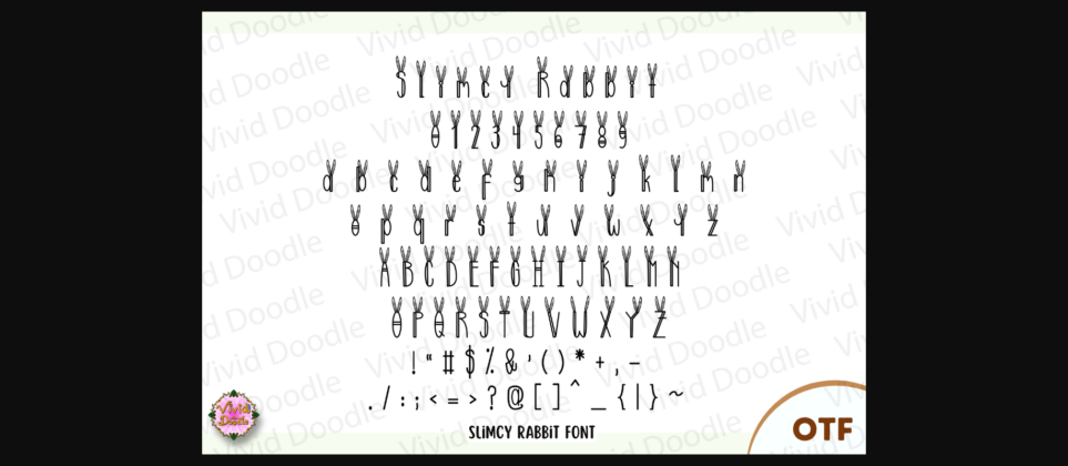 Slimcy Rabbit Font Poster 4