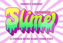Slime Font Slime Font Poster 1