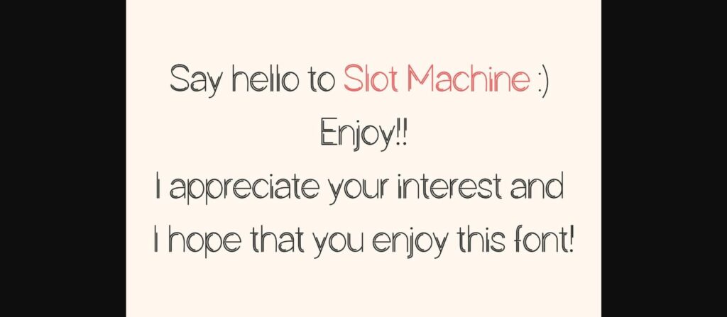 Slot Machine Font Poster 11